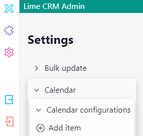 Adding calendar configurations